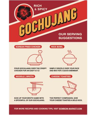 Bombom Gochujang Hot Pepper Paste Korean Chili Paste 220g Chilli & Hot Pepper Sauce - Buy Online on GoSupps.com