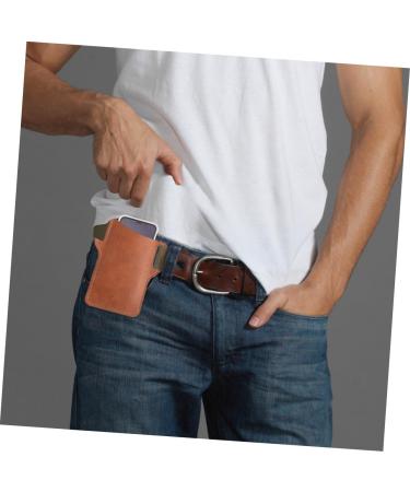 DOITOOL for Cell Portable Waist Brown Protective Pouch Storage Phone Dark Practical Mobile Bag Male Men - Buy Online on GoSupps.com