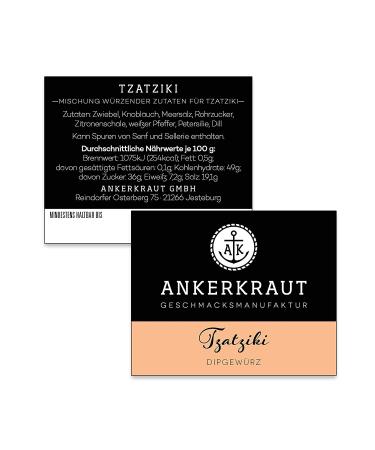 Ankerkraut Tzatziki Spice Mix - Greek Dip for Mezedes Gyros & Souvlaki - 100g in Cork Glass - Buy Online on GoSupps.com