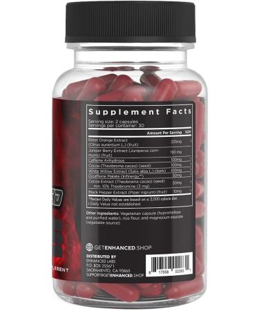 Enhanced Labs ECA Shred Fat Burner - Powerful Weight Loss Pills with Appetite Suppressant & Energy Booster - 30 Servings - Buy Online on GoSupps.com