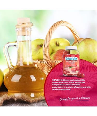 VITALDIN Apple Cider Vinegar Gummies 1000mg | 60 Chewable Gummies (1 Month Supply) - ACV Gummy with The Mother, Vitamin B12, Folic Acid - Superfood Detox - Vegan & Gluten Free - Buy Online on GoSupps.com