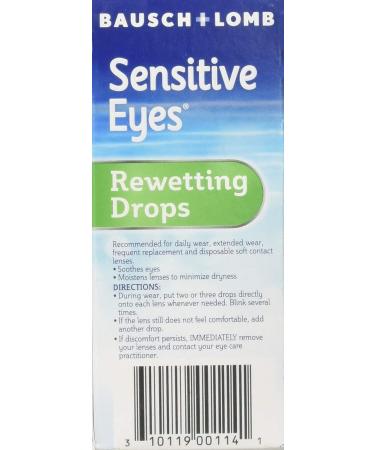 Bausch & Lomb Sensitive Eyes Rewetting Drops 1 oz - Soothes and Moisturizes Dry Eyes - Buy Online on GoSupps.com