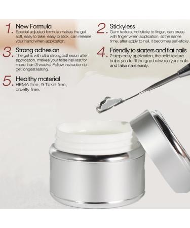 Buy Beautilux 50g Solid Nail Glue Gel for Acrylic Tips - Multifunctional Gel for 3D Art Strass & Press-On Nail Designs - Fast International Shipping - Buy Online on GoSupps.com