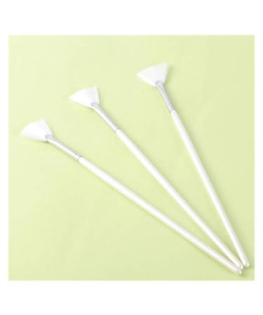 SJLS 3pcs Mask Brushes Long Handle Fan Shape Professional Skin Care Mask DIY Brushes for Salon Home