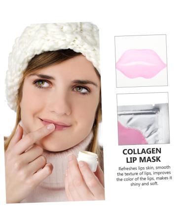 Ipetboom 20pcs Lip Mask Overnight Babe Lip Gentle Lip Care Dry Lip Supplies Lip Sleeping Mask for Women Lip Caring Masks Lip Peel Mask Convenient Lip Films Lips Mask Collagen Material Pink - Buy Online on GoSupps.com