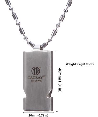 TACRAY Emergency Whistle Survival Loud | Three-Tube Silver Whistle for Safety, Survival, Hiking, Camping, Child Safety, Pets Training - Buy Online on GoSupps.com