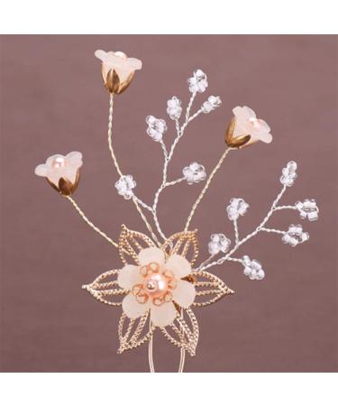 5 Pieces Bridal Bead Headdress | Elegant Pearl & Rhinestone Hair Jewelry for Weddings | Retro Fashion Hairpins for Brides & Festivals - Buy Online on GoSupps.com