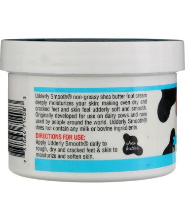 Udderly Smooth Foot Cream with Shea Butter - 8 oz | Best Moisturizer for Dry Feet - Buy Online on GoSupps.com