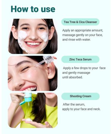 BRING GREEN TEA TREE CICA SET | Korean Skin Care Kit for Acne-Prone, Sensitive Skin | Zinc Teca Serum, Tea Tree Hydrating Moisturizer & Deep Cleansing Foam | Oil Control & Pore Care | K-Beauty Gift SOOTHING TRIO SET - Buy Online on GoSupps.com