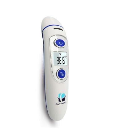 Paryvara Digital Forehead and Ear Thermometer. Medical Thermometer is Suitable for Baby Infant Toddler and Adults. Get Instant Readings. FDA Approved and CE Pass. (Blue)
