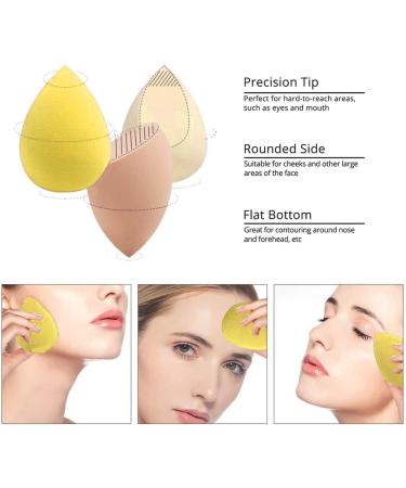 Premium Makeup Sponge Egg Latex-Free Makeup Puff Beauty Foundation Blend Sponge Wet and Dry Multifunctional Professional Makeup Tools Safe to Use on Your Skin Beauty Blender (Yellow) - Buy Online on GoSupps.com