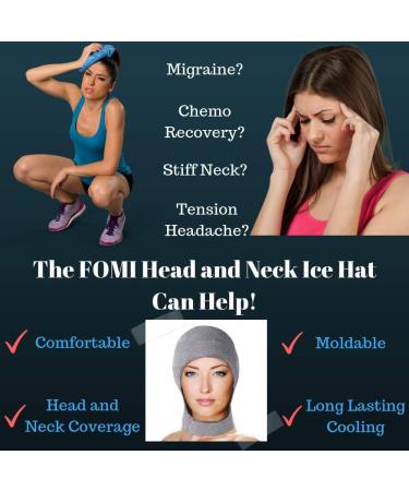 FOMI Care Migraine Gel Head and Neck Ice Hat - Cranial Cap for Headache, Sinus, Chemo Relief - Buy Online on GoSupps.com