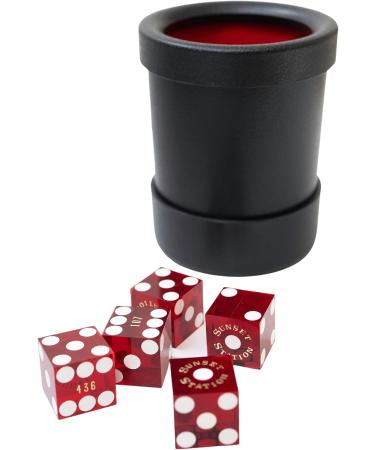 Genuine Las Vegas Casino Dice Set of 20 with 4 Dice Cups | Red, Green, Blue & Purple Dice | Bicast Leather Cups | Perfect for Liars Dice, Yahtzee, Farkle & Casino Nights - Buy Online on GoSupps.com