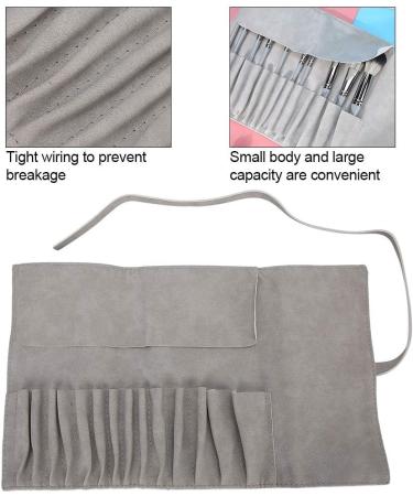 Wnvivi 14 Holes Makeup Brushes Case - Portable Roll Up Organizer Bag for Girls & Women | PU Cosmetics Storage - Buy Online on GoSupps.com
