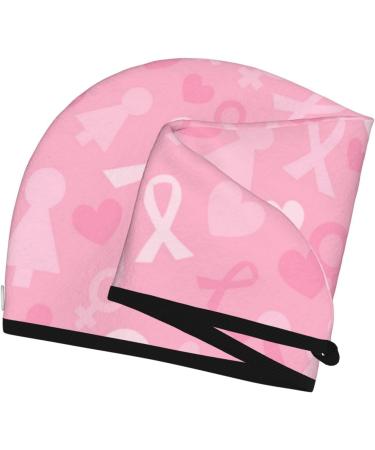 Breast Cancer Awareness Hair Towel Wrap | Super Absorbent Microfiber Cap for All Hair Types - Quick Dry Coral Velvet - Buy Online on GoSupps.com