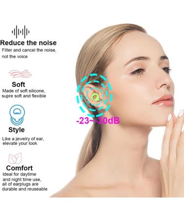 Buy Ear Plugs for Noise Reduction | Reusable Soft Silicone Hearing Protection for Sleep & Concentration 8 Tips Included 28dB Noise Cancellation - Buy Online on GoSupps.com
