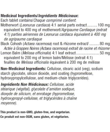 Metagenics - Black Cohosh Plus - Menopause Supplements for Women with Motherwort Lemon Balm and Black Cohosh - 60 Tablets - Buy Online on GoSupps.com