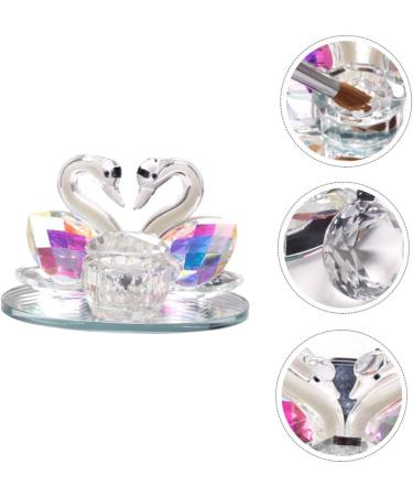 1pc Nail Art Crystal Cup Dapping Dish for Nails Dappen Nail Care Tools Manicure Glass Cup Nail Powder Mixing Cup Nail Art with Cap Glass Dapping Acrylic Crystal Dish - Buy Online on GoSupps.com