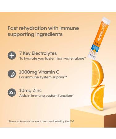 HydraLyte Electrolytes Plus Immunity - Low Sugar Citrus Rehydration Powder with Vitamin C & Zinc | 12 Packets for Rapid Hydration & Immune Support - Buy Online on GoSupps.com