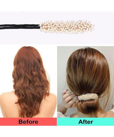 DIY Hair Bun Maker - Elegant Bendable Styling Tool for Easy Hairstyles - Magic Hair Accessory (White) - Buy Online on GoSupps.com