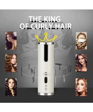 Automatic Hair Curler | Adjustable Temperature & Timer | Portable USB Wireless Curling Iron for Travel & Home - Buy Online on GoSupps.com