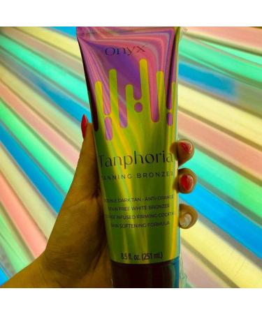 Onyx Tanphoria Bronzer Tanning Lotion - Ultra Dark Tan Enhancer with Aloe Vera and Coffee Blend for Firming - Gradual Tanning Lotion - Buy Online on GoSupps.com