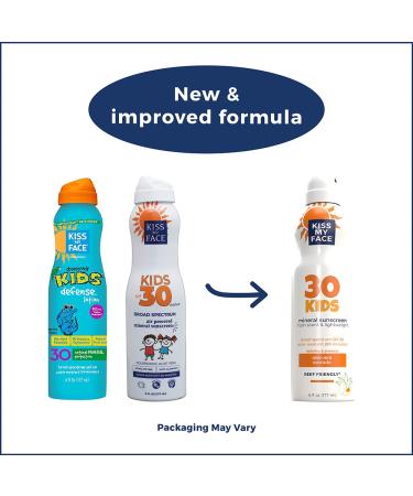 Kiss My Face Kids SPF 30 Mineral Spray - Water-Resistant, Reef-Friendly, Cruelty-Free Sunscreen, 6 fl oz - Buy Online on GoSupps.com