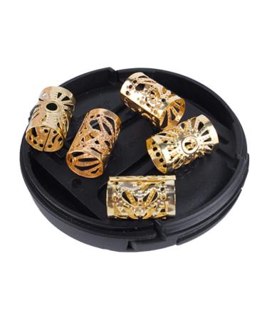 100pcs Silver Gold Dreadlocks Braiding Beads - Hair Coil Cuffs Tubes for DIY Braid Rings | Kid Girl & Women Hair Accessories - Buy Online on GoSupps.com