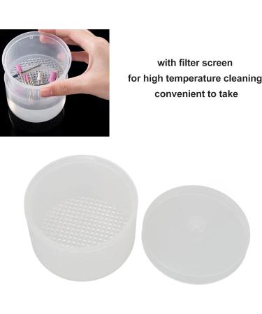 Nail Art Cleaning Box Grinding Head Clean Soak Box Cosmetic Brush Nail Art Drill Bits Soaking Container with Strainer for Nail Art Clean - Buy Online on GoSupps.com
