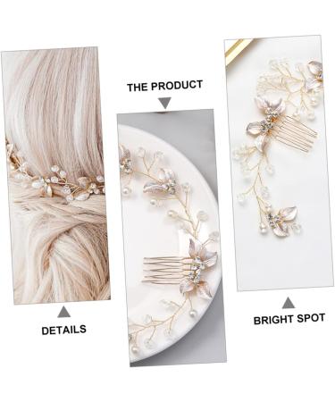 FRCOLOR Bride Hair Braiding Hair Comb Bridesmaid Headwear Crystal Side Comb Bride Hair Combs Rhinestone Hair Barrette Hair Clip Comb Faux Bangs European and American Pearl Alloy Material - Buy Online on GoSupps.com