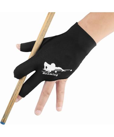 Roaming Breathable Billiard Glove for Men - Left Hand Elastic Pool Glove for Shooters Snooker Carom Cue Sport - Black (Large-X-Large) - Buy Online on GoSupps.com