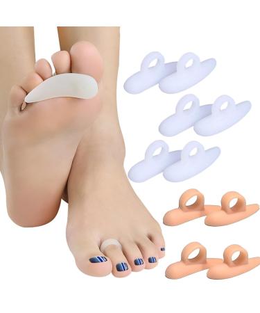 10 Pieces Hammer Toe Corrector Gel Toe Straighteners with 1 Separator Loops Hammer Toe Support Crest for Women & Men Joint Realign - Cushion Support