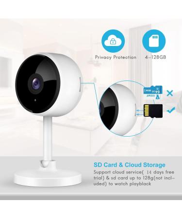 litokam Little Elf Indoor Security Camera 1080P Baby Monitor with Phone App, WiFi IP Camera, Night Vision, 2-Way Audio, Motion Detection - 2 Pack White | Compatible with Alexa - Buy Online on GoSupps.com