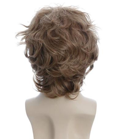 Buy Karlery Men's Short Curly Brown Wig | Fluffy Bangs for Halloween Cosplay & Anime Costume Party - Buy Online on GoSupps.com