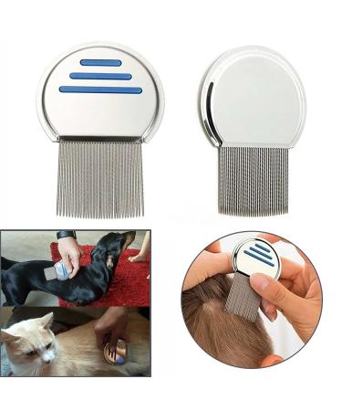 Buy Stainless Steel Lice Removal Comb - Reusable Metal with Spiral Grooves for Effective Head Lice Treatment for Kids Adults & Pets - Buy Online on GoSupps.com