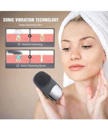 Sonic Facial Cleansing Brush Electric Silicone Face Brush and Massager Waterproof Silicone Face Scrubber for Deep Cleansing Exfoliating Blackhead Removing Rechargeable (Color : Blue) - Buy Online on GoSupps.com