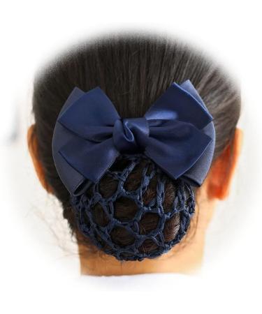 2 PCS Bowknot Hair Net Professional Bowknot Hair Clip Bow Barrette Bun Cover Bun Net for Women Girls - Buy Online on GoSupps.com