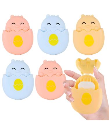 TECHPLUS Disposable Soap Paper Sheets - Cute Egg Shaped Travel Soap for Hand Washing Scented Bath Slice Portable for Camping Hiking School (6 Boxes 50 Sheets Each)