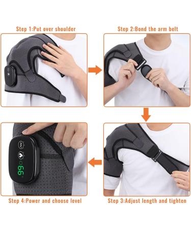 Buy Cordless Electric Shoulder Heating Pad Massager | Heated Wraps for Pain Relief | International Shipping - Buy Online on GoSupps.com