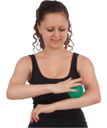 Sport-Tec Reflex Ball - Hedgehog Massage Ball for Reflexology & Self-Massage | 8 Cm Green-Transparent - Buy Online on GoSupps.com