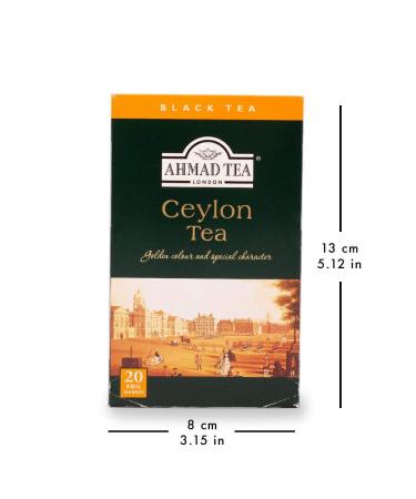 Ahmad Tea Ceylon Black Tea - 20 Aroma-Sealed Teabags | Premium International Shipping - Buy Online on GoSupps.com