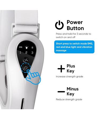 Electric Double Chin Reducer Machine | 4 Modes for Face Lift & Firming | Eliminate Saggy Skin and Double Chin - White - Buy Online on GoSupps.com