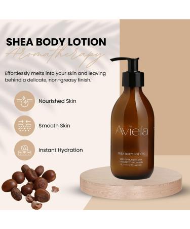 Aviela Shea Butter Body Lotion Contains Cocoa Butter Extremely Hydrating & Moisturising Vegan & Cruelty Free African Shea Butter 100% Natural Skin Care 250ml - Buy Online on GoSupps.com