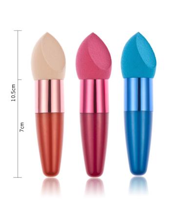 Professional 3PC Makeup Brush Set - Travel Size Eyeshadow Concealer Sponge & Powder Brush - Ideal for Flawless Makeup Application - Buy Online on GoSupps.com