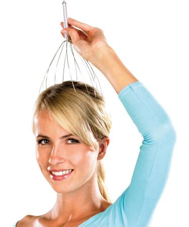 Pearl Scalp Massage Set | 4-Set Head Massager with Metal Handle | Ultimate Scalp Care Device for Relaxation - Buy Online on GoSupps.com