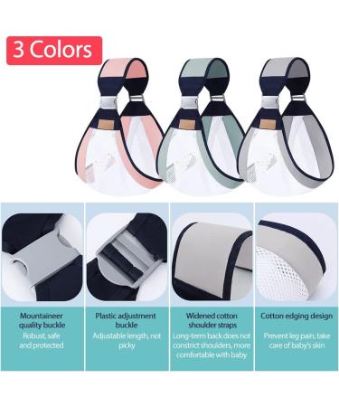 HINATAA Breathable Baby Sling | Adjustable Baby Carrier Wrap | Quick Dry with Thick Shoulder Straps | 0-36 Months Baby | Grey B - Buy Online on GoSupps.com