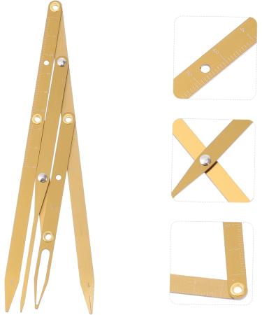 DOITOOL Eyebrow Scale Eyebrow Ruler Tool Metal Eyebrow Ruler Eyebrow Measurement Tool Miss Balance 16X4.5X0.6CM Golden - Buy Online on GoSupps.com