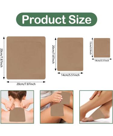 30Pcs Self-Adhesive Caster Oil Packs Castor Oil Pack Wrap Castor Oil Patches Organic Cotton Castor Oil Wrap Castor Oil Pads 3 Sizes Disposable Castor Oil Pack for Waist Thighs and Back.(Brown). - Buy Online on GoSupps.com