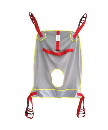 Transfer Nursing Sling Lift Sling Full Body Transfer Belt Aid Full Body Mesh Lift Sling Mesh Fabric with Toilet Sling Design Large