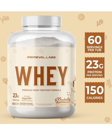 Primeval Labs Pure Whey Protein Concentrate | Muscle Growth & Recovery | Easy to Mix Formula | Horchata | 60 Servings Horchata 60 Servings - Buy Online on GoSupps.com
